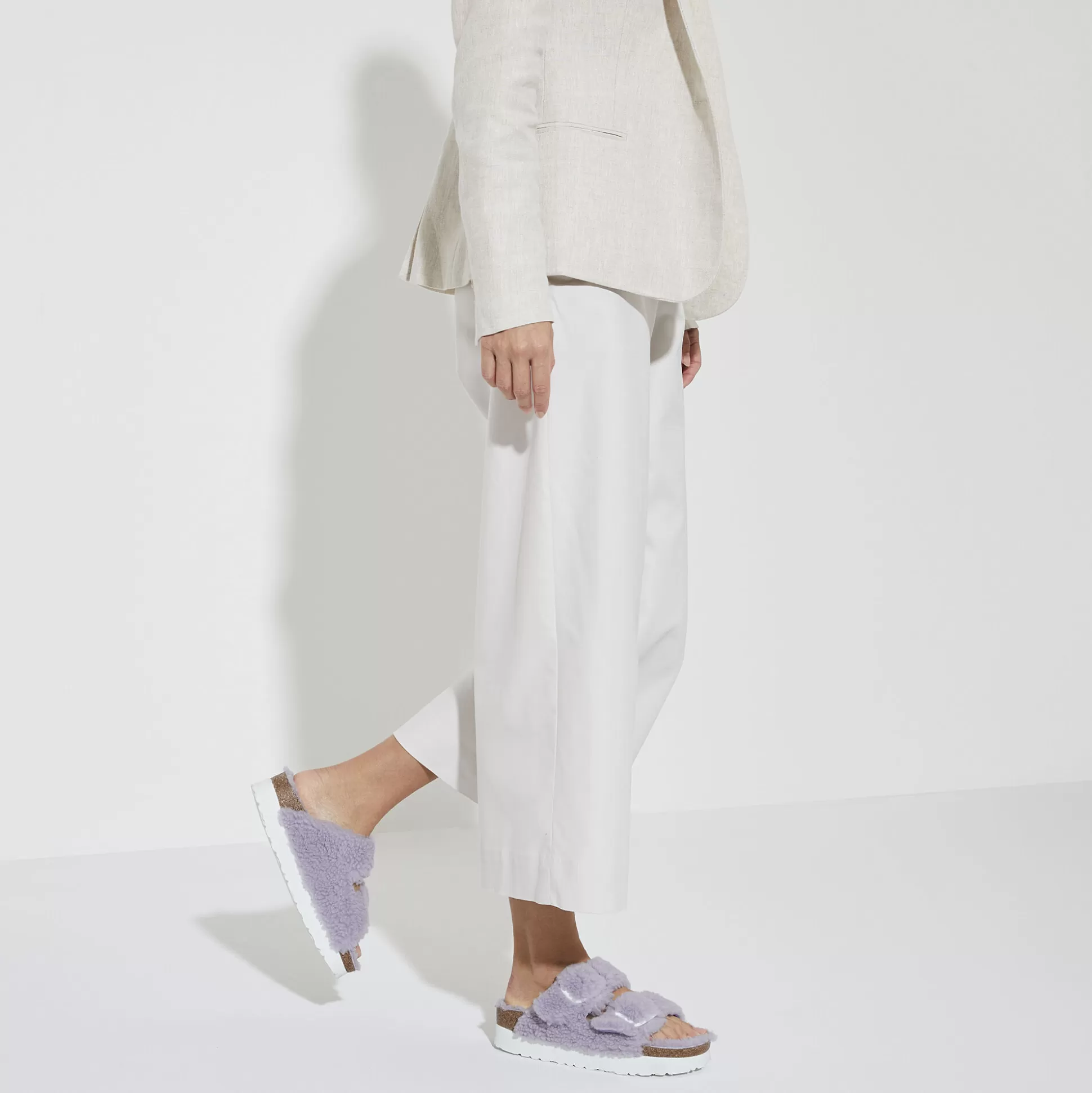 Birkenstock Arizona Big Buckle Lammeskind^Damer Plateau