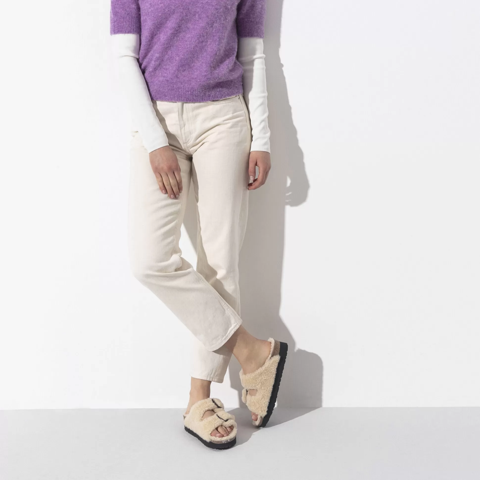 Birkenstock Arizona Big Buckle Lammeskind^Damer Plateau