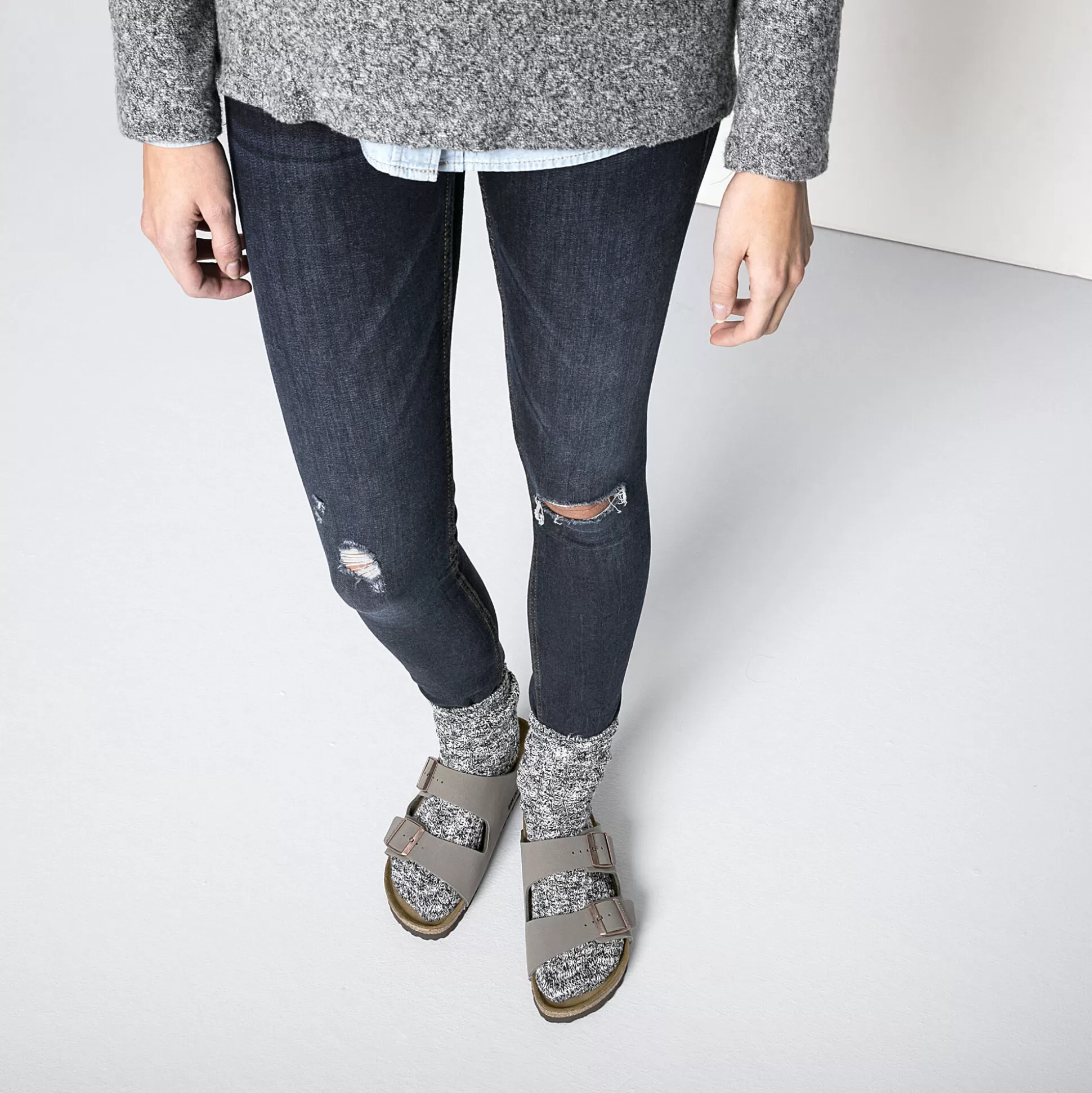 Birkenstock Cotton Slub Damer^Damer Sokker