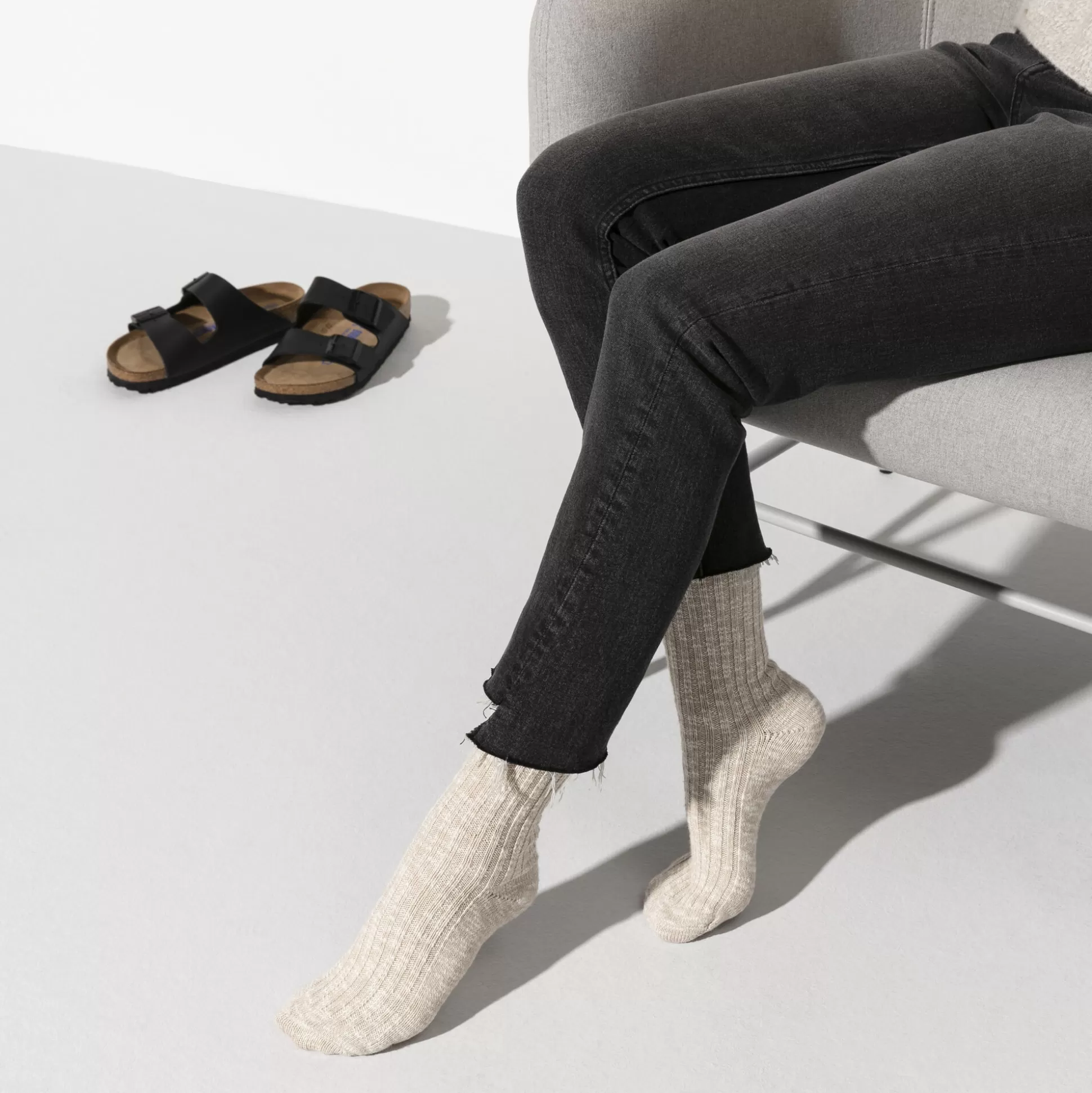 Birkenstock Cotton Slub Damer^Damer Sokker